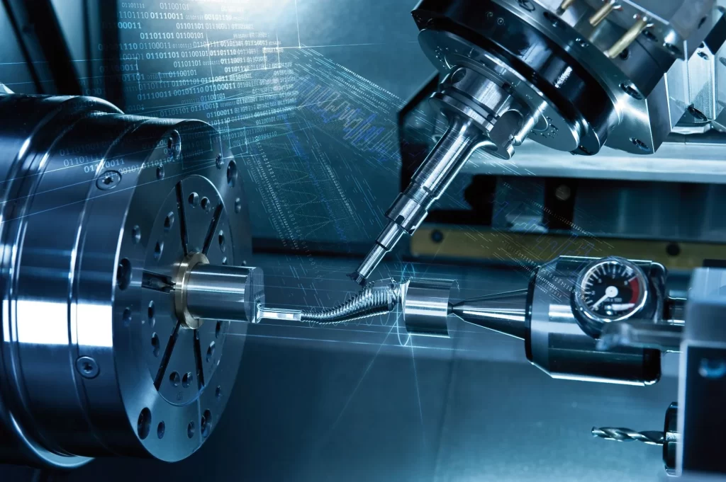 Advanced Metal Fabrication process using CNC machinery to shape and machine precision metal components.