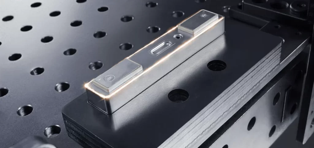 Precision-crafted metal fixture produced by expert sheet metal fabrication.