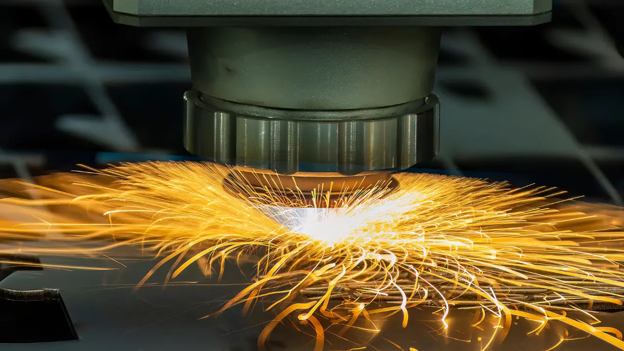 Laser tube cutting process showing high precision and efficiency
