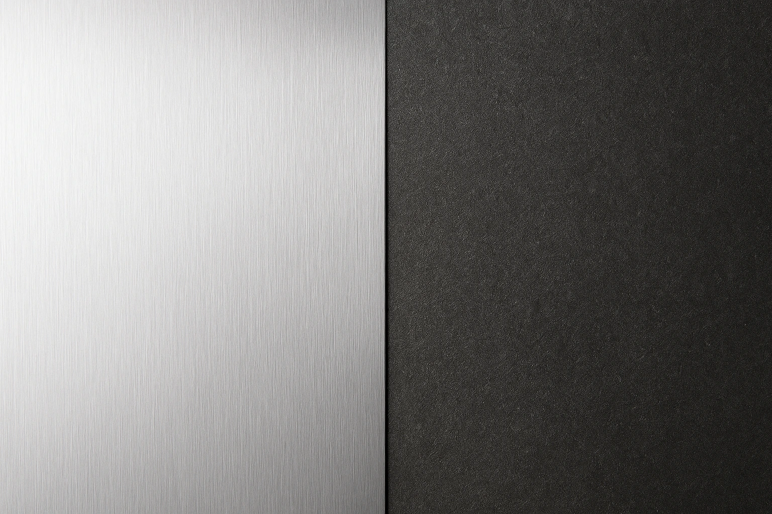 Close-up comparison showing mirror-finished stainless steel beside darker matte carbon steel, highlighting metal texture differences in a detailed carbon steel vs stainless analysis.
