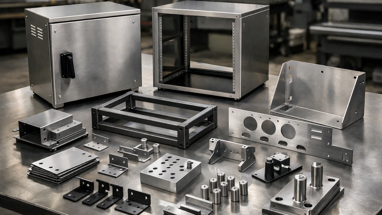 Precision custom metal fabricated components for industrial and manufacturing applications